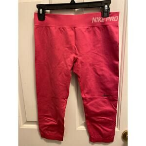 Nike Pro Dri Fit Women's Size Large 
Pink Compression Pants Capri